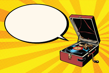 Image showing Phonograph vinyl record player