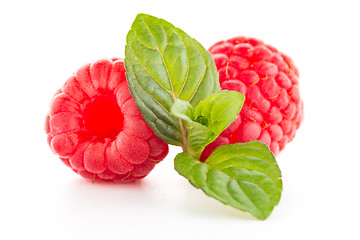 Image showing Raspberry fruit isolated