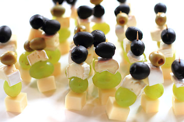 Image showing grapes, cheese, grape as delicious food