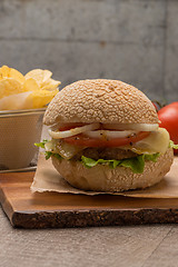 Image showing Homemade veggie burger