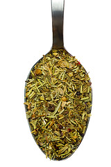 Image showing Spoonful of mixed herbs

