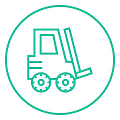 Image showing Forklift line icon.