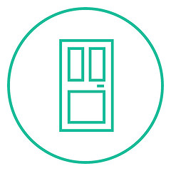 Image showing Front door line icon.