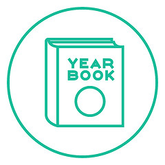 Image showing Yearbook line icon.