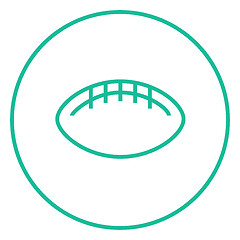 Image showing Rugby football ball line icon.