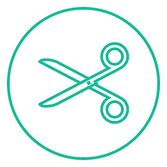 Image showing Scissors line icon.