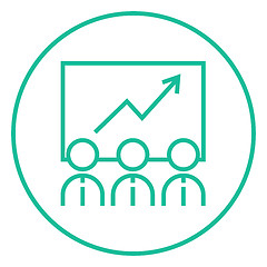 Image showing Business growth line icon.