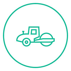 Image showing Road roller line icon.