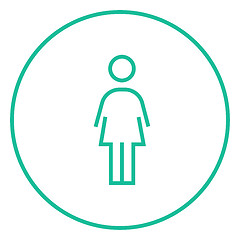 Image showing Business woman line icon.