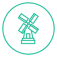 Image showing Windmill line icon.