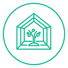 Image showing Greenhouse line icon.