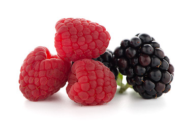 Image showing Raspberry with blackberry 