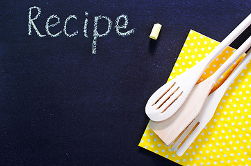 Image showing black board for recipe