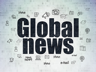 Image showing News concept: Global News on Digital Data Paper background