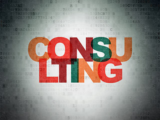 Image showing Business concept: Consulting on Digital Data Paper background