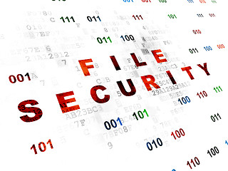 Image showing Protection concept: File Security on Digital background