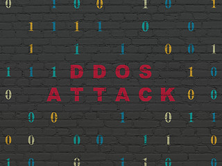 Image showing Security concept: DDOS Attack on wall background