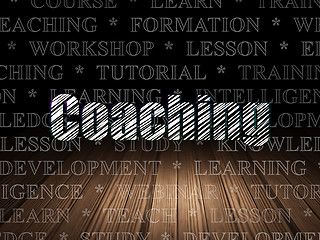 Image showing Learning concept: Coaching in grunge dark room