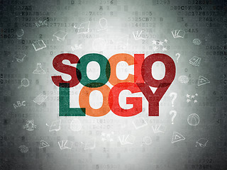 Image showing Learning concept: Sociology on Digital Data Paper background