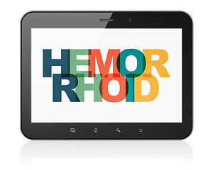 Image showing Medicine concept: Tablet Computer with Hemorrhoid on  display
