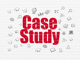 Image showing Studying concept: Case Study on wall background