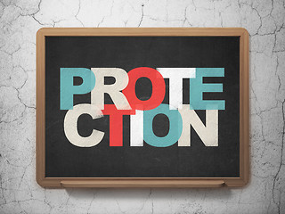 Image showing Safety concept: Protection on School board background