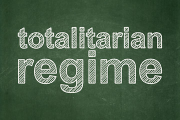 Image showing Politics concept: Totalitarian Regime on chalkboard background