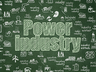 Image showing Industry concept: Power Industry on School board background