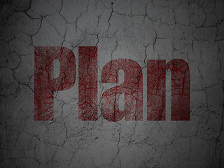 Image showing Finance concept: Plan on grunge wall background