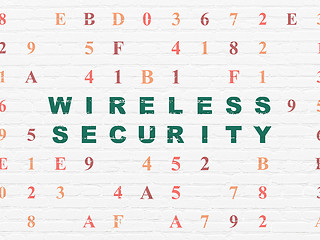 Image showing Security concept: Wireless Security on wall background