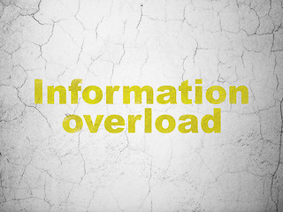 Image showing Information concept: Information Overload on wall background