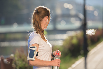 Image showing jogging woman portrait