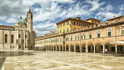 Image showing Piazza del Popolo in Ascoli Piceno Italy