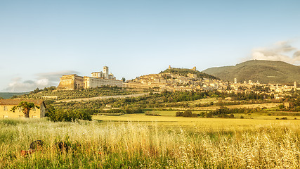 Image showing Assisi in Italy Umbria at the evening