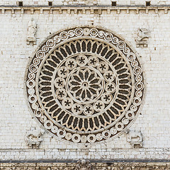 Image showing window rose from Assisi