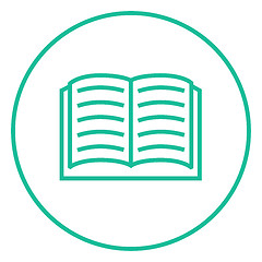 Image showing Open book line icon.