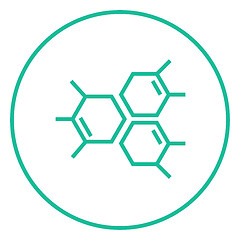 Image showing Chemical formula line icon.