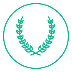 Image showing Laurel wreath line icon.