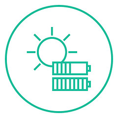 Image showing Solar energy line icon.