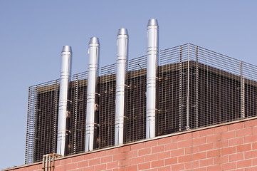 Image showing Steel chimneys