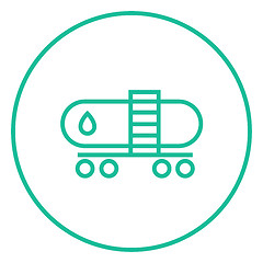 Image showing Oil tank line icon.