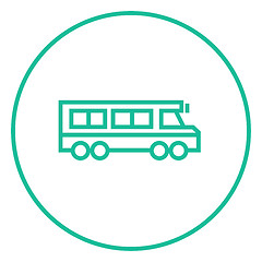 Image showing School bus line icon.