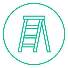 Image showing Stepladder line icon.