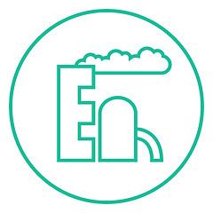 Image showing Refinery plant line icon.