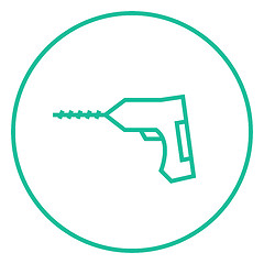 Image showing Hammer drill line icon.