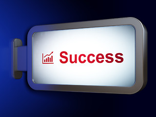 Image showing Business concept: Success and Growth Graph on billboard background
