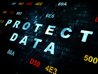 Image showing Privacy concept: Protect Data on Digital background