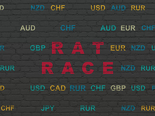 Image showing Finance concept: Rat Race on wall background