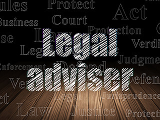 Image showing Law concept: Legal Adviser in grunge dark room