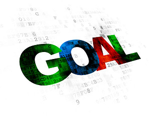 Image showing Marketing concept: Goal on Digital background